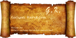 Galyas Kerubina névjegykártya
